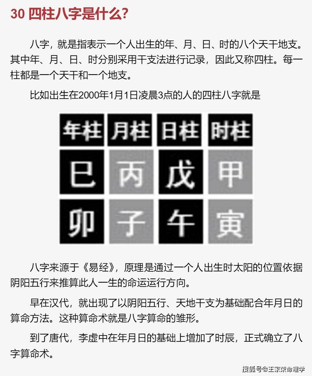 图解四柱八字是什么?