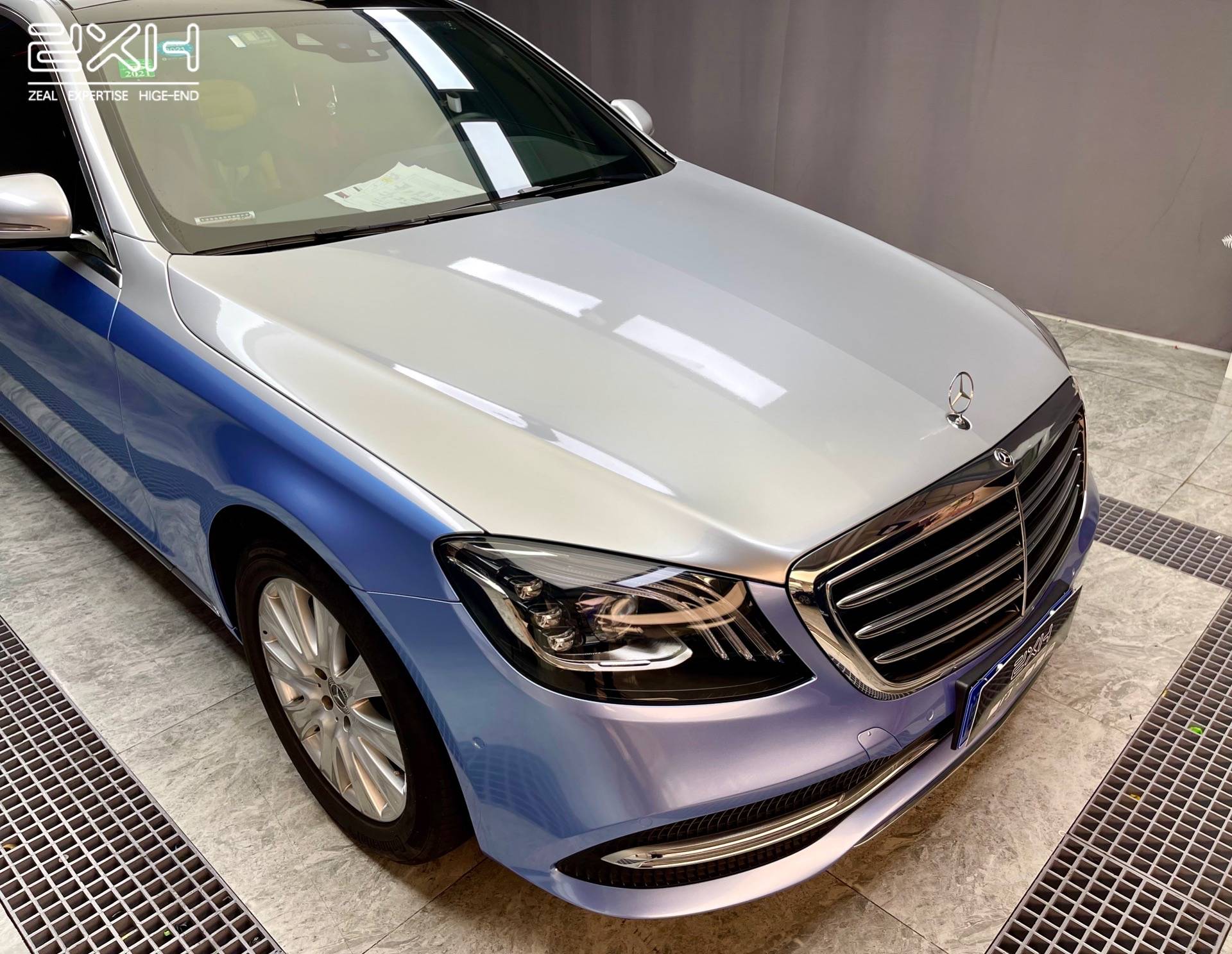 厦门尊享会奔驰s320l贴改色膜案例分享