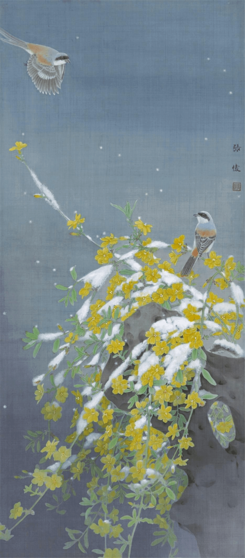 《迎春花儿开》《春意盎然》《秋意浓》《经风尽染红》《清韵含香露》