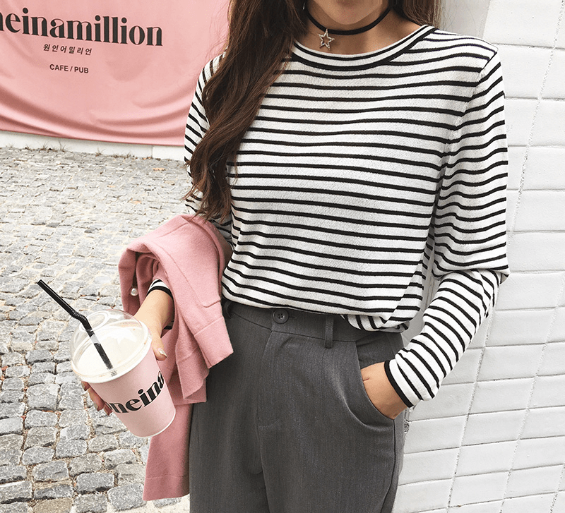 条纹|颜值够不够就看穿的啥秋装