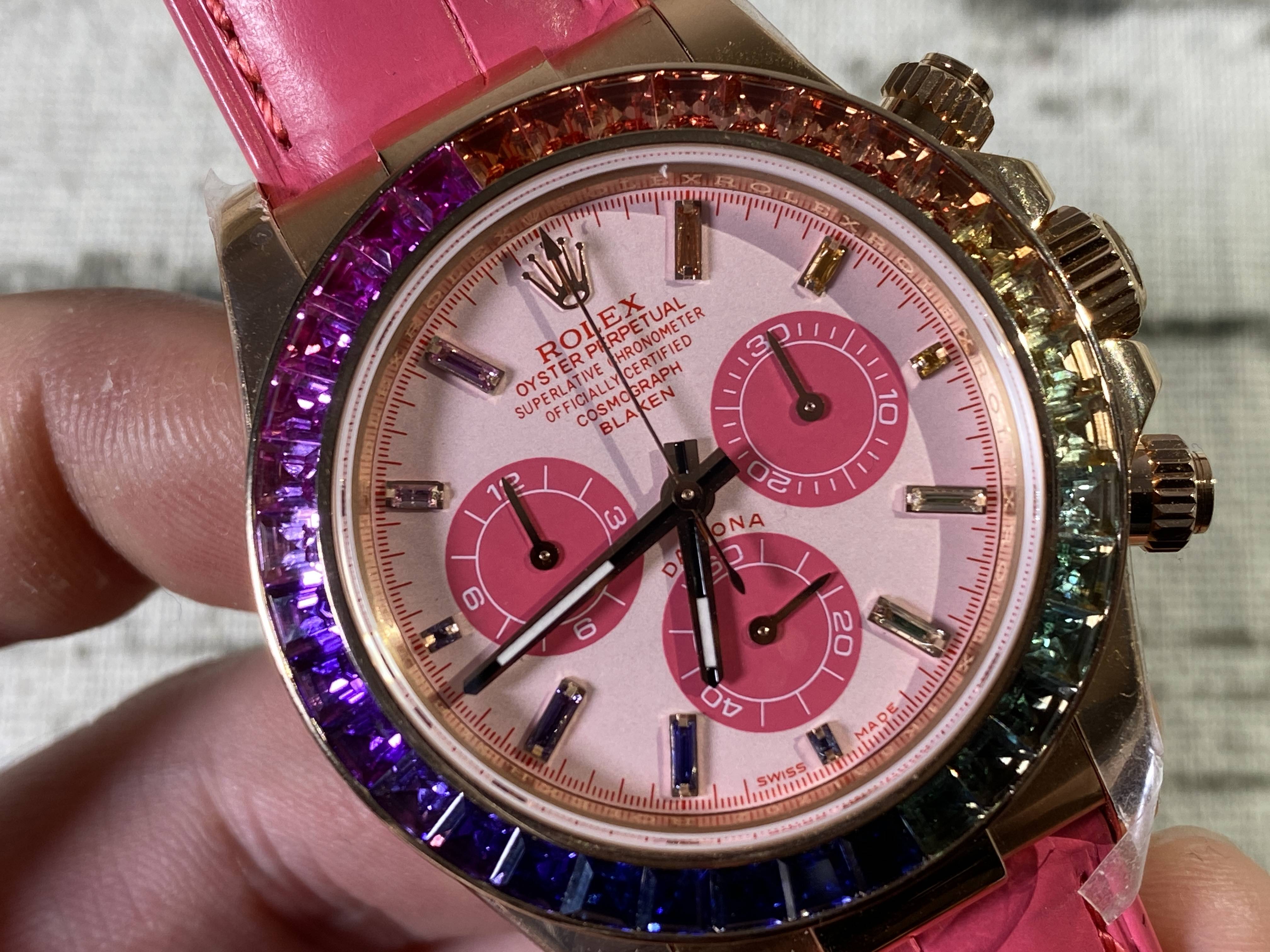 大c论表blaken劳力士粉色彩虹迪通拿女生少女粉男生猛男粉