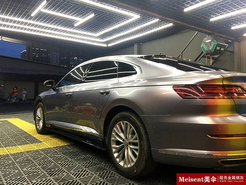 美国meisent美伞进口高端改色膜超亮金属烟灰大众cc