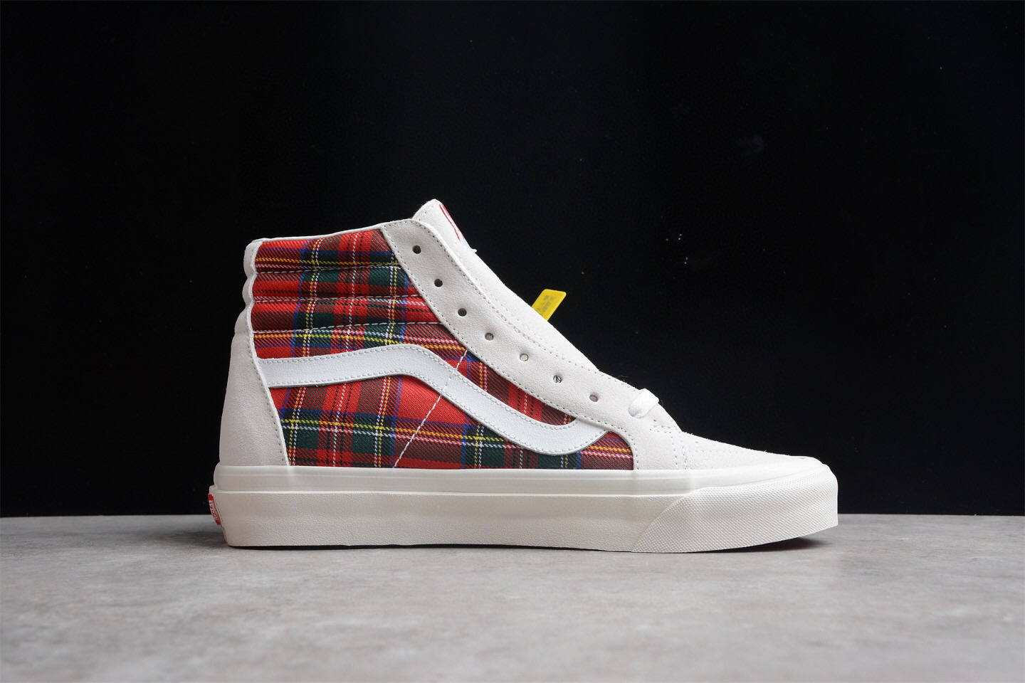 万斯vanssk8hipendleton联名格纹高帮拼接帆布鞋