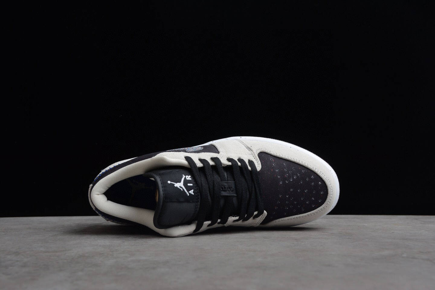 Low 乔丹 Air Jordan 1 Low Crater 灰蓝黑缝线低帮篮球鞋