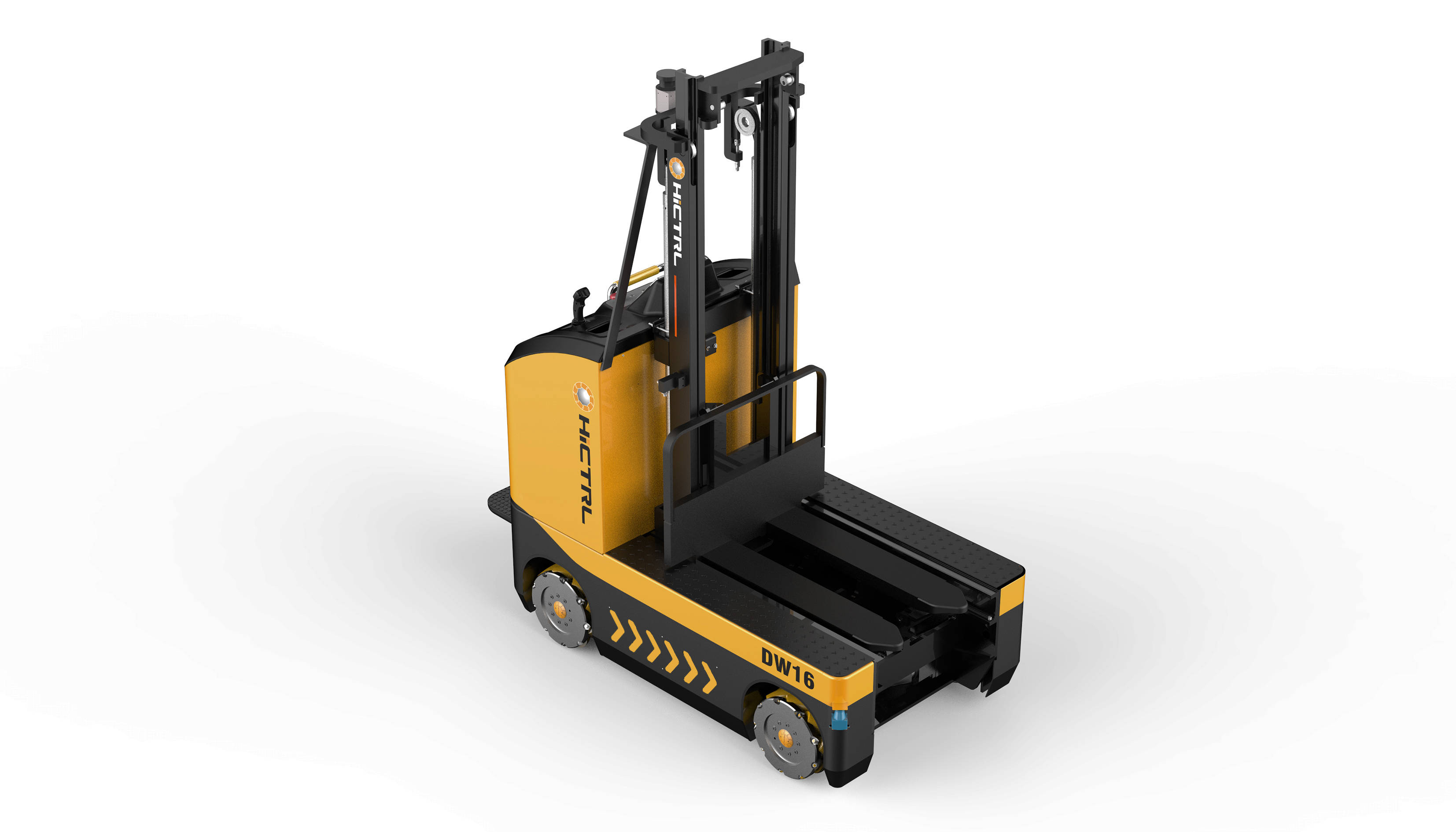 麦克纳姆轮背负式堆垛车,实现全向移动