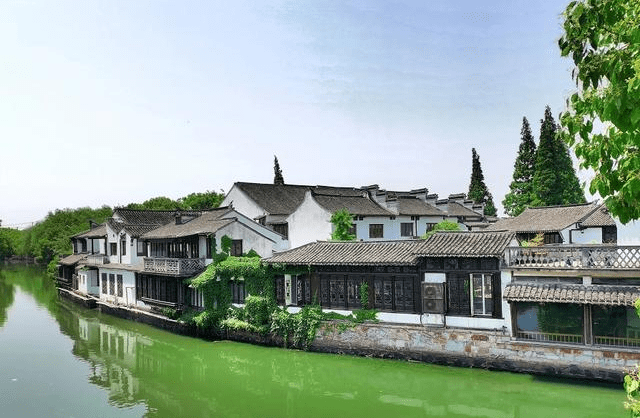 上海一处原生态水乡，位于城市的最西南，水道纵横老街古朴