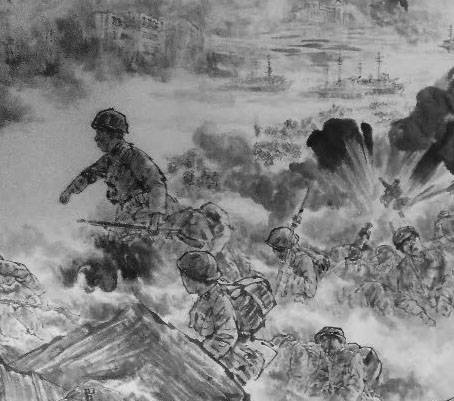 以国画《淞沪会战》纪念淞沪会战84周年(创作组图)