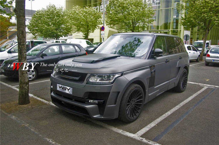 路虎揽胜行政版rangerover改装hamann宽体大包围轮眉后杠四出排气
