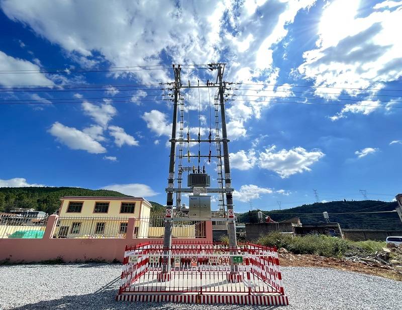 云南宣威市基建标杆台区落水瑞洞村委会马家坟2台区正式投运