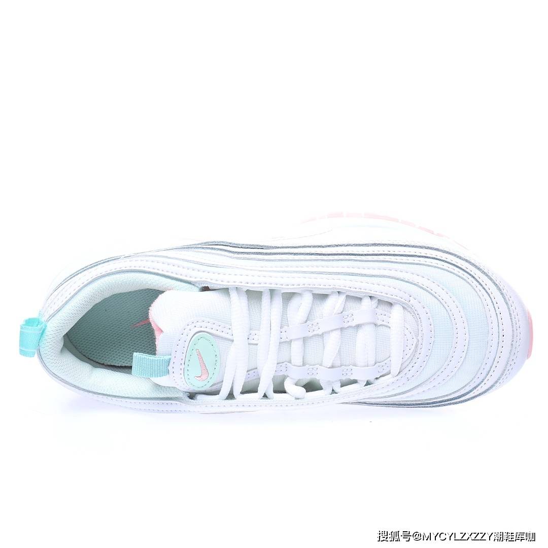 Pearl耐克Nike Air Max 97 ESS&quot;Pearl White/Pink&quot; 气垫运动慢跑鞋 DJ149