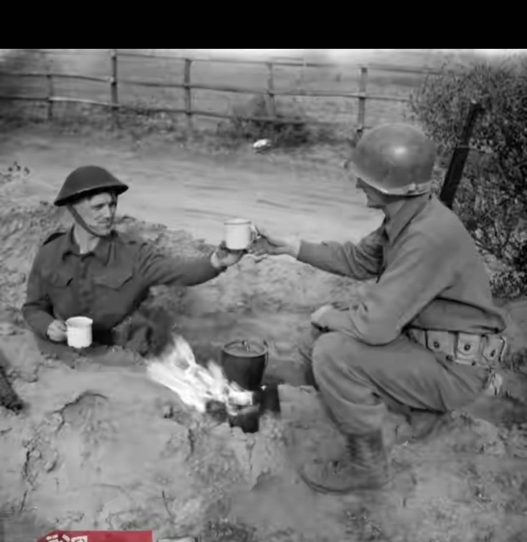 二战英军士兵喝下午茶