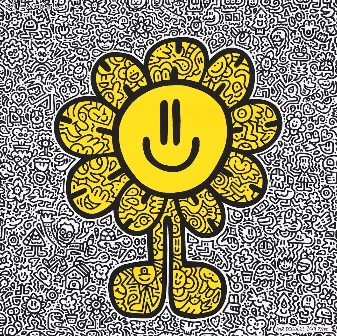 可当人们第一次见到mr doodle的作品时都会不由得发出疑问,这幅满是