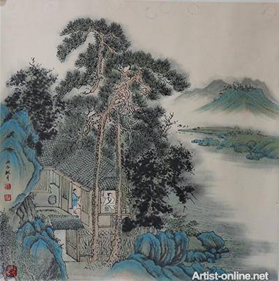 山水画画家赵子文