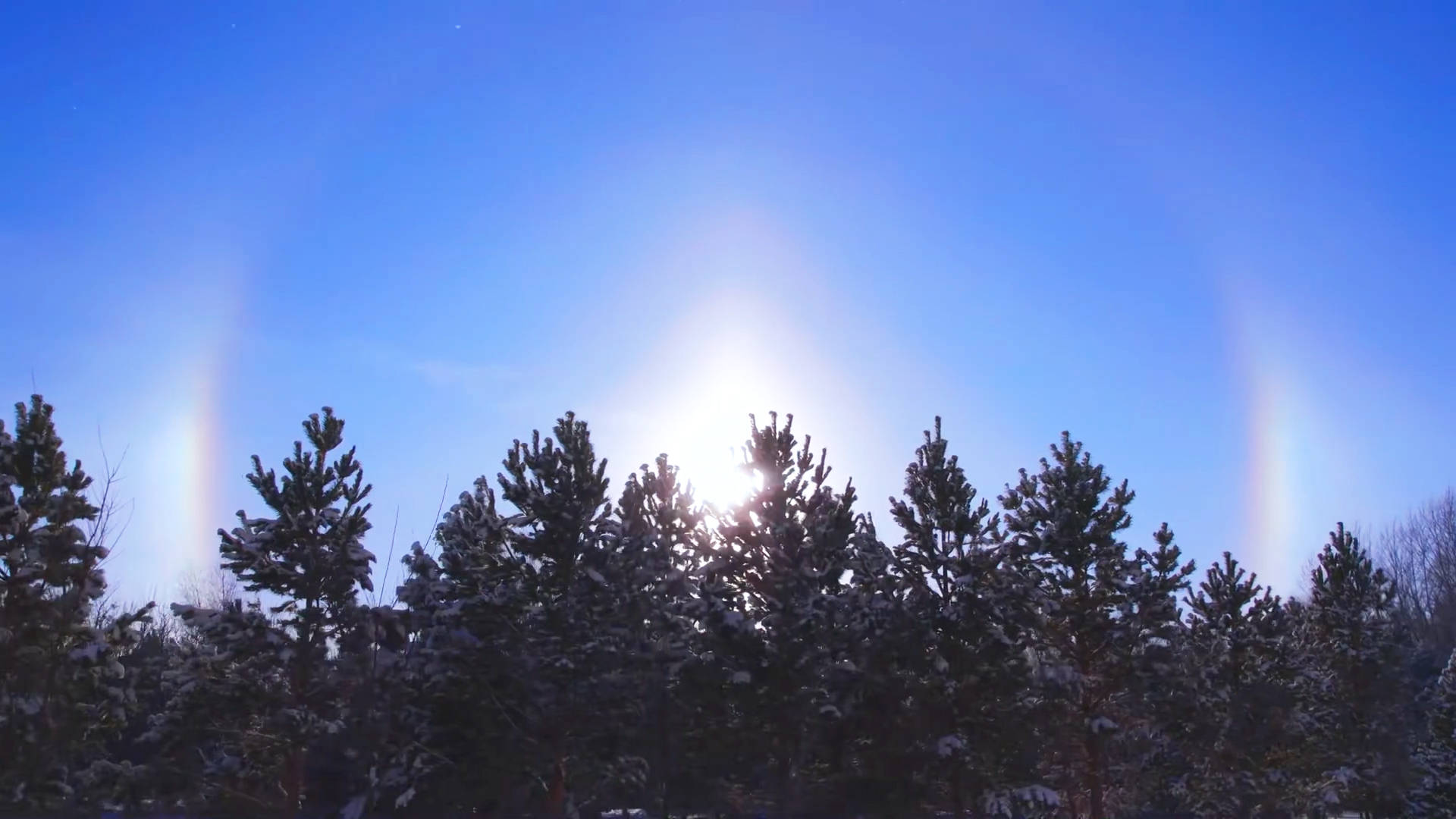 吉木乃县出现"幻日"现象_太阳_摄影_冰晶