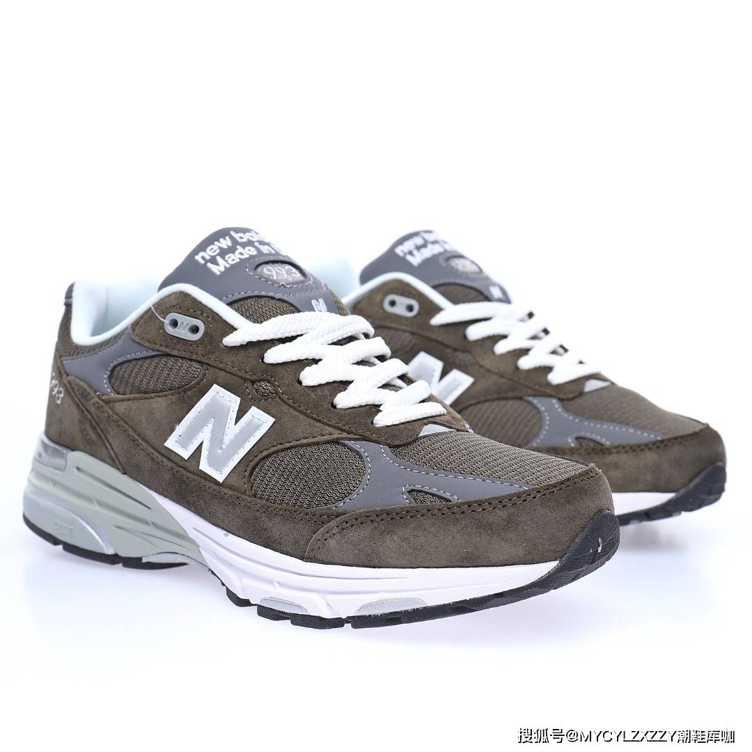 MadeNB新百伦New Balance Made in USA 美产运动百搭老爹跑步鞋橄榄绿银灰 MR993MG