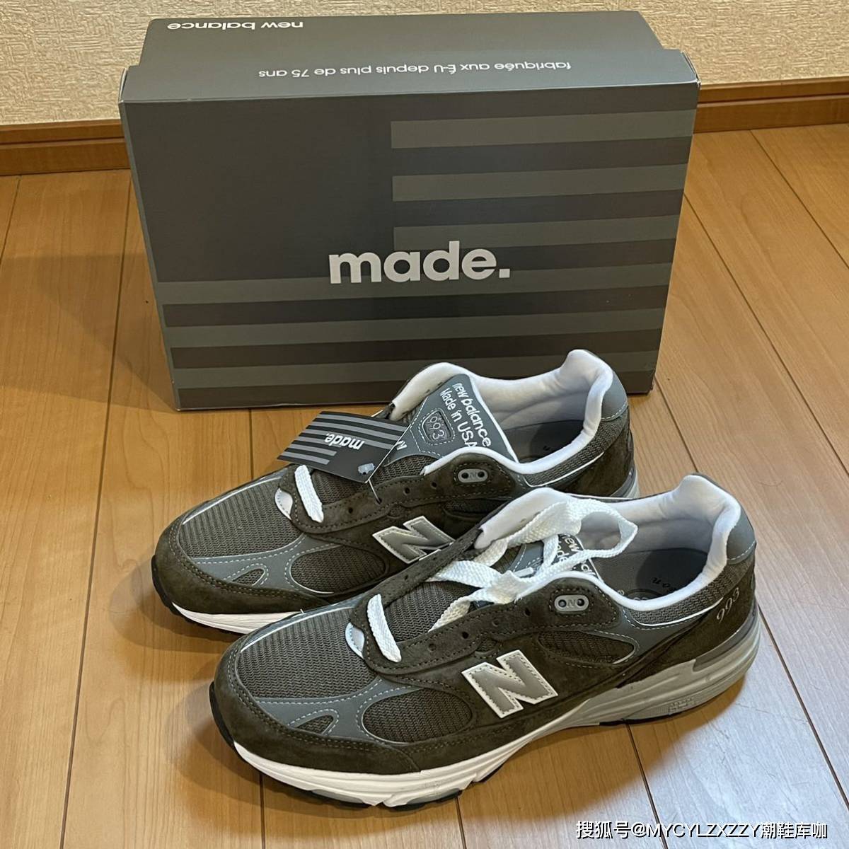 MadeNB新百伦New Balance Made in USA 美产运动百搭老爹跑步鞋橄榄绿银灰 MR993MG