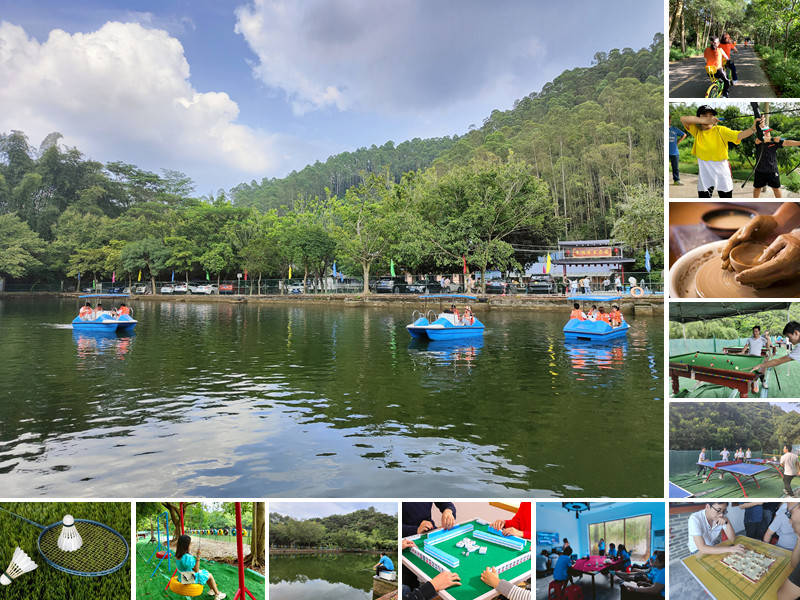 东莞户外大型烧烤场地农家乐里的一日游