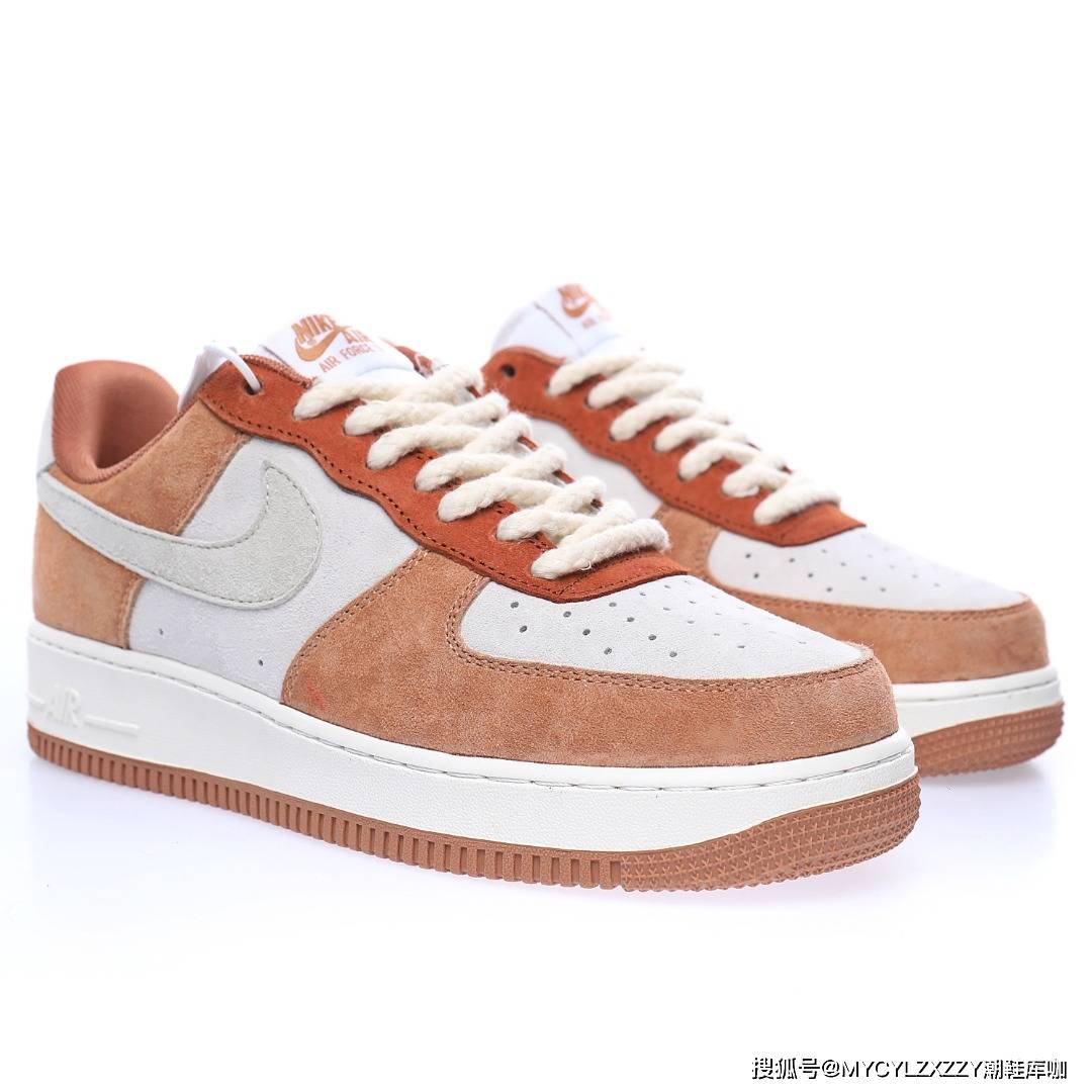 CurryNike Air Force 1′07 Low&quot;Medium Curry&quot;空军一号低帮板鞋摩卡奶茶