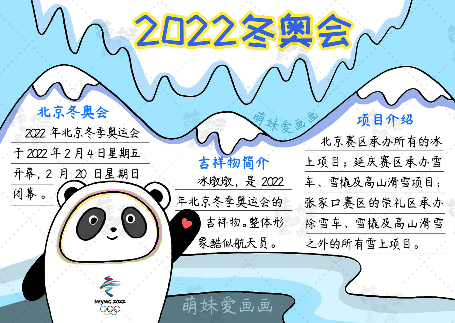 2022年数学冬奥会小报图片