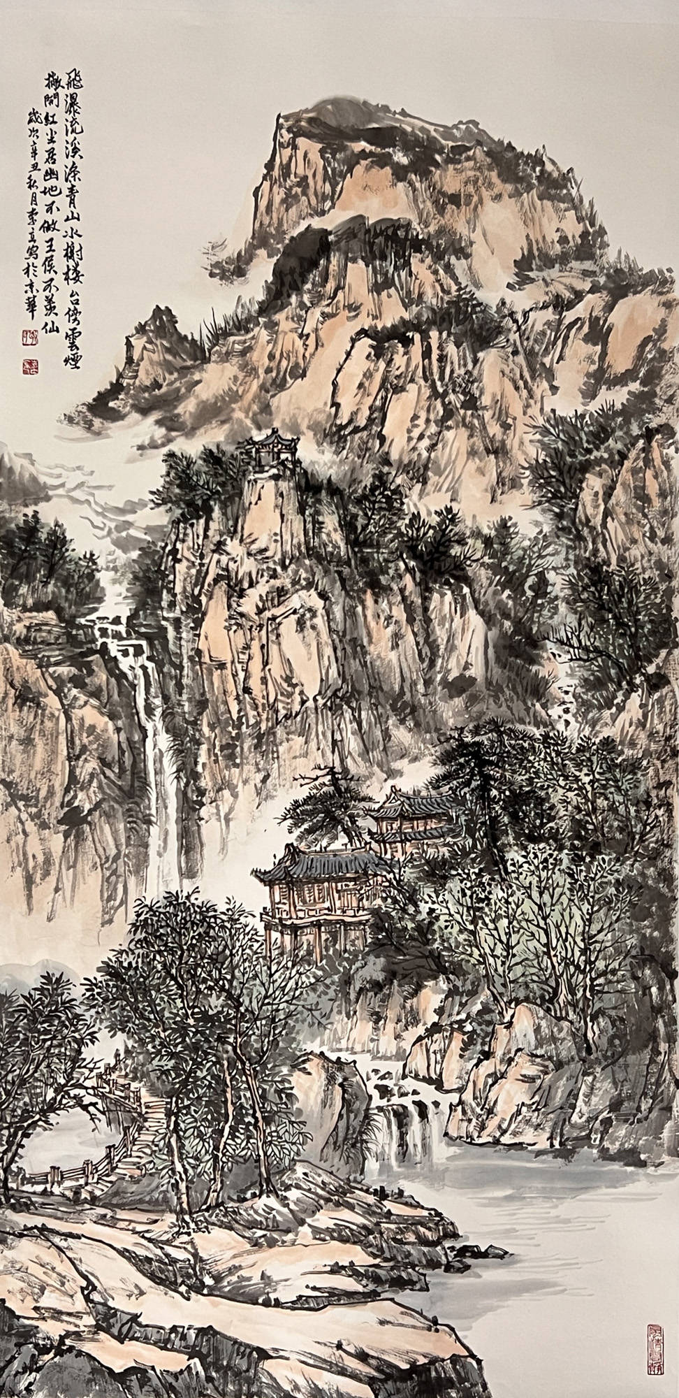 李立——香港画院2022年迎春中国书画作品展_山水_工艺美术_河北省