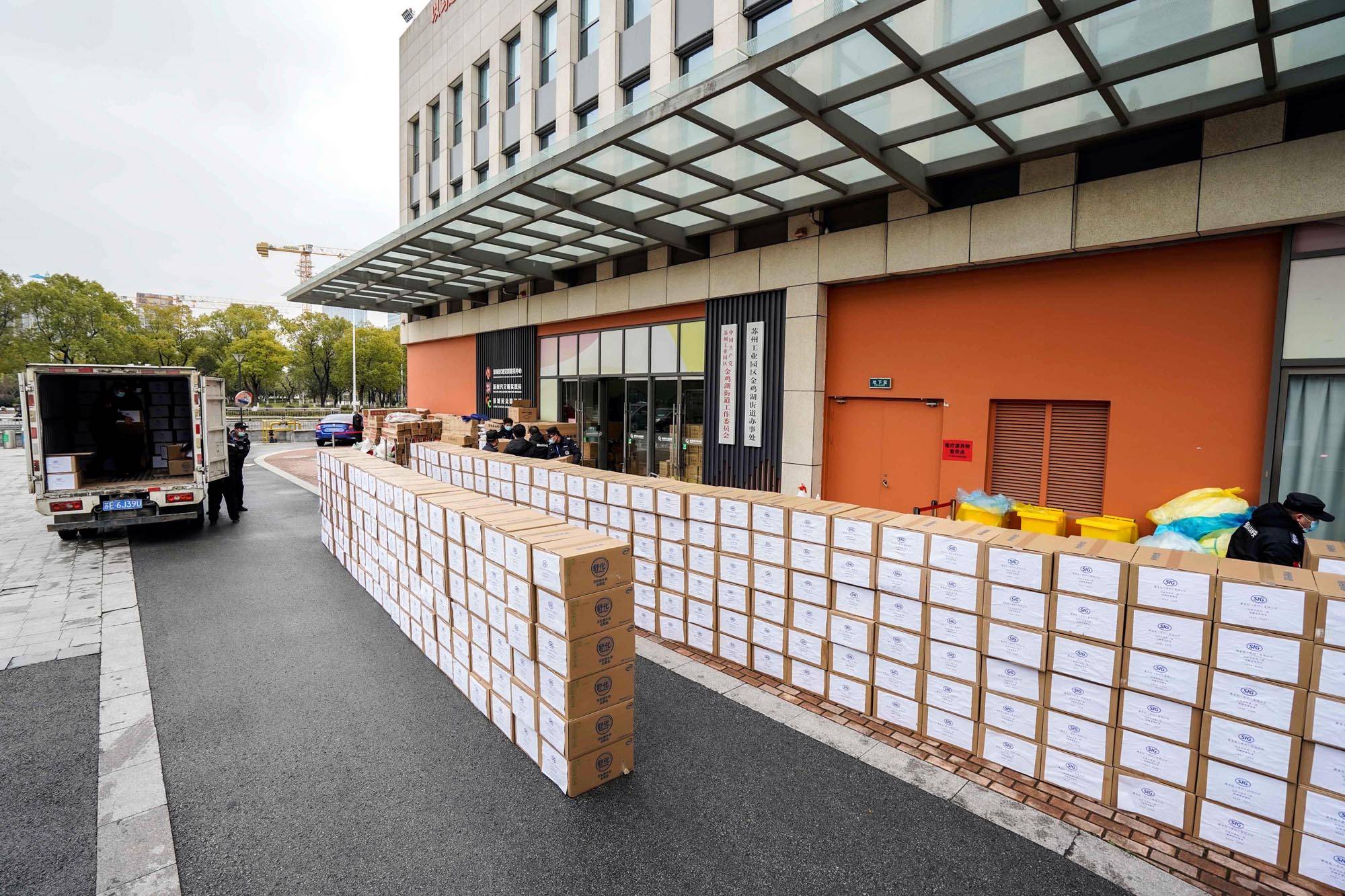 当前正处于疫情防控的关键时期,康美包(苏州)有限公司作为园区新的