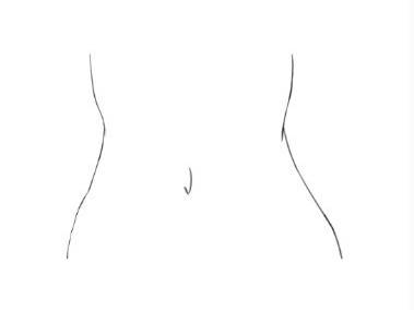 草稿女生瘦瘦软软的腹部怎么画？怎么画出女生的腰？来画帮帮学习腹部画法步骤教程