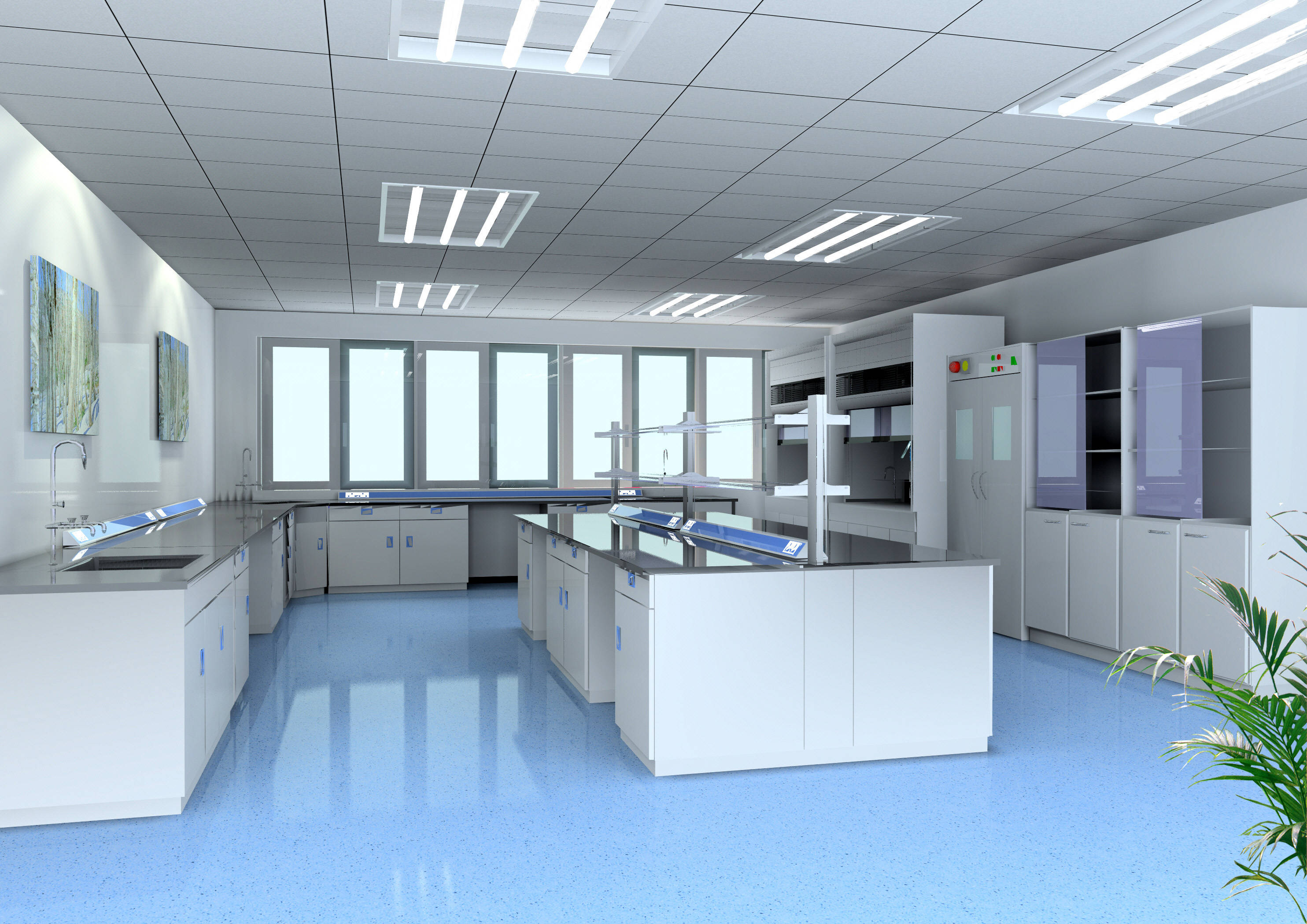 组合形式pcr实验室 是指完成pcr四个实验过程的实验用房相邻布置,组成