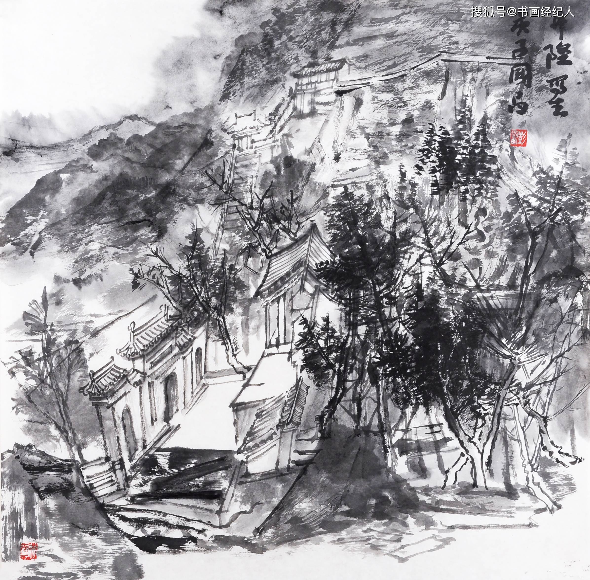 作为一名北方的画家,画自己所不熟悉的南方景观,若观局部,贝作品尽显