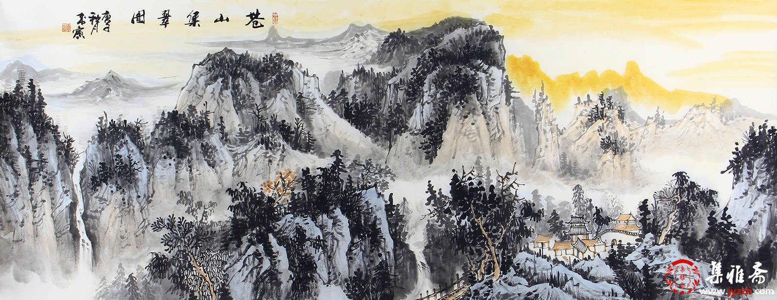 山水画家曹来宾作品赏析:笔墨苍润,峰峦叠嶂