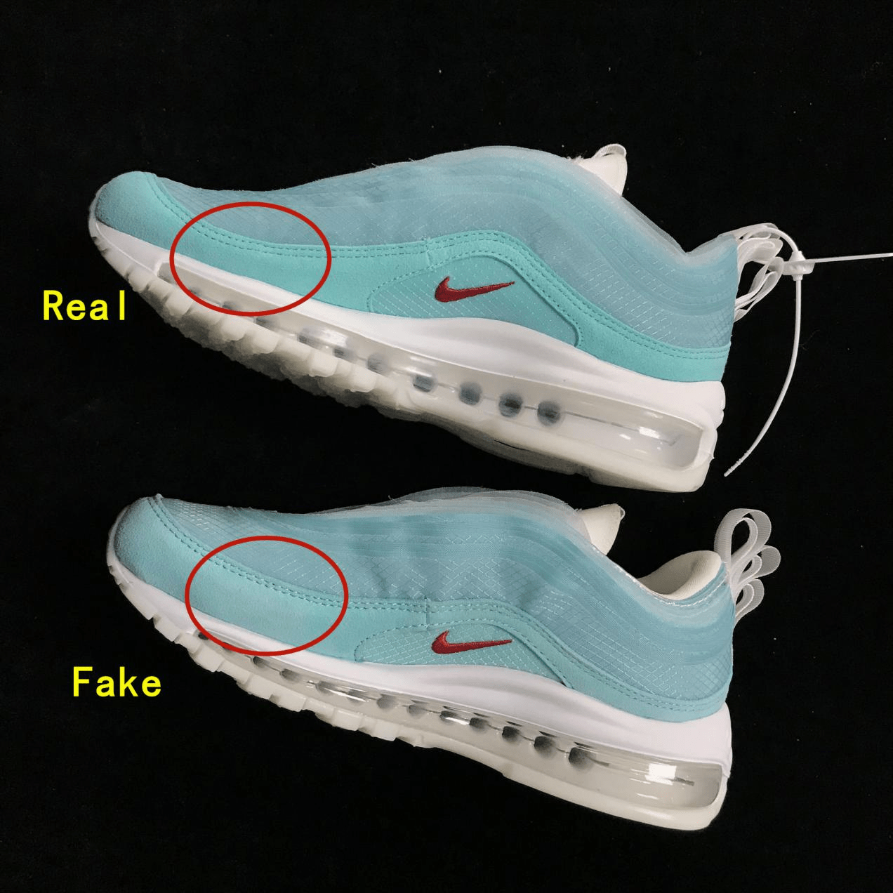 nikeairmax97万花筒上海限定细节真假对比避免踩坑指南