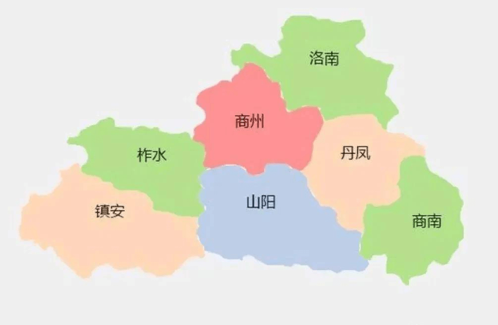 陕西省商洛市行政区划图片
