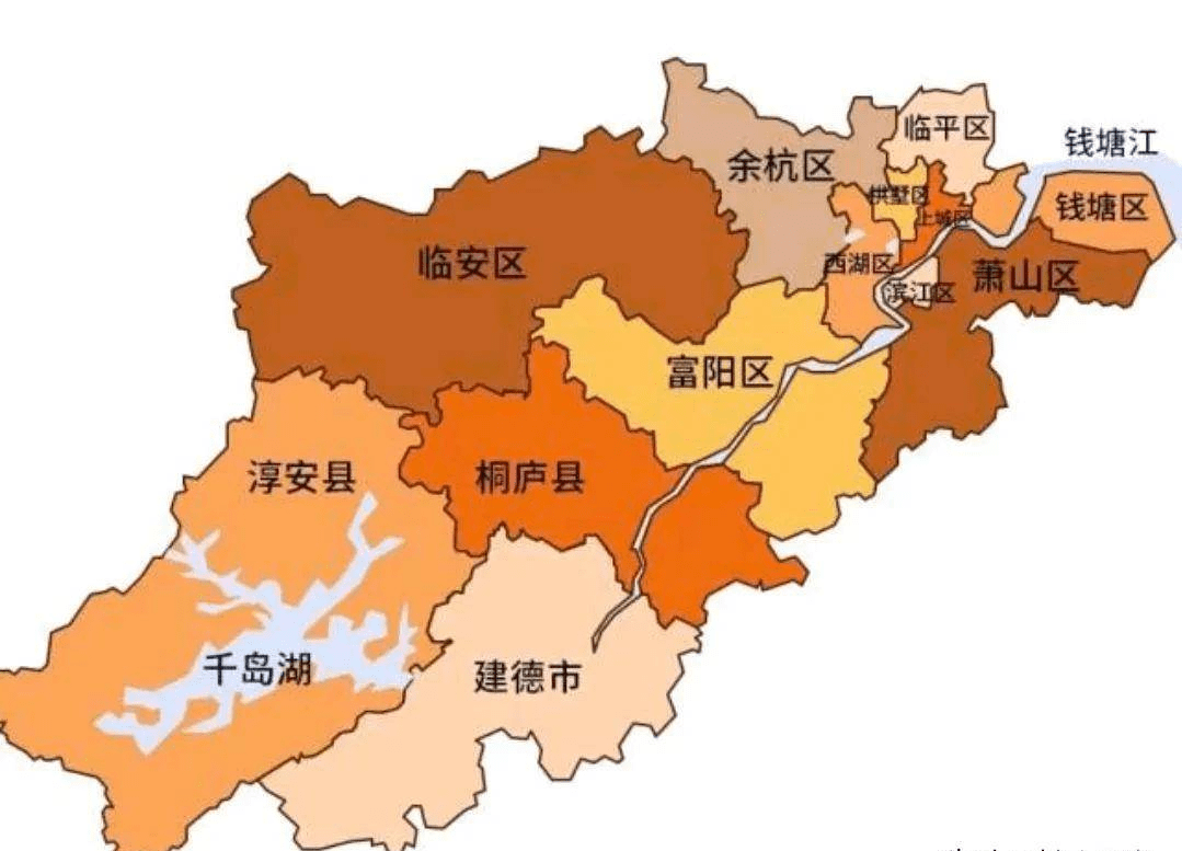 杭州各大区地图图片