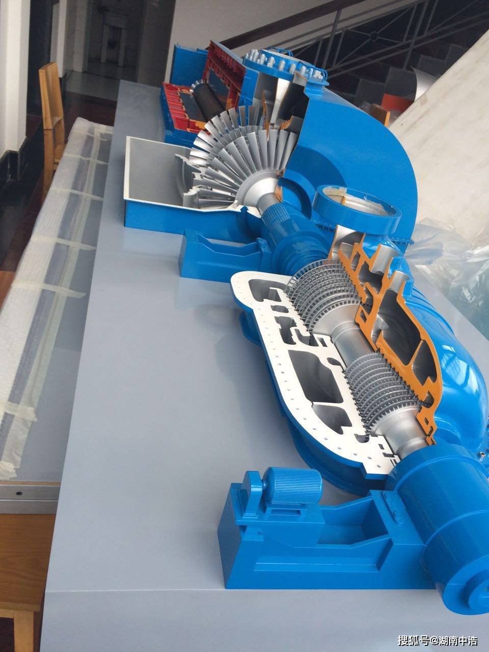 1000mw汽轮发电机组仿真模型 汽轮发电机剖面模型