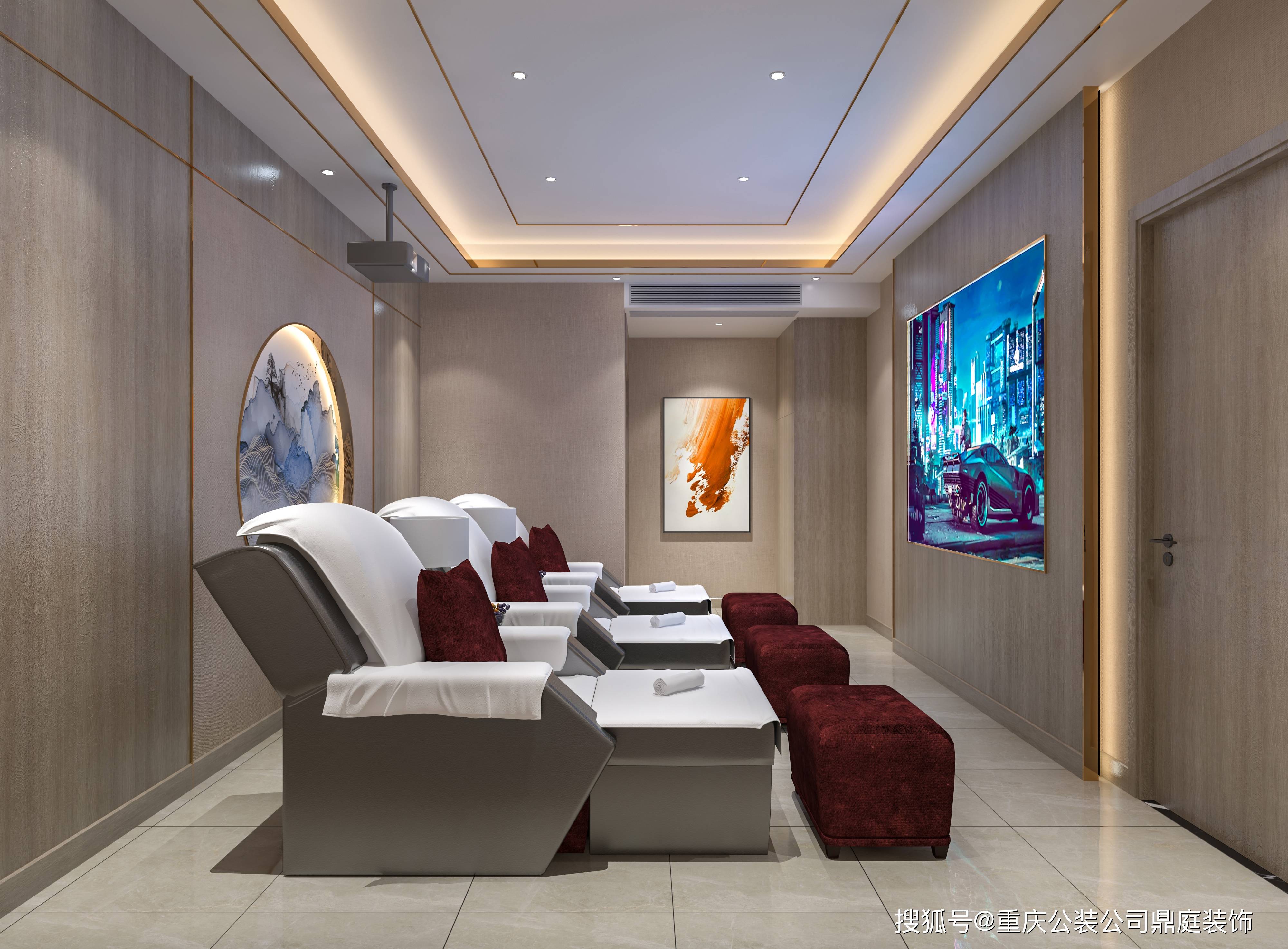 君林会包馆足疗洗脚城装修效果图艺校培训教育学校装修实影图艺校培训