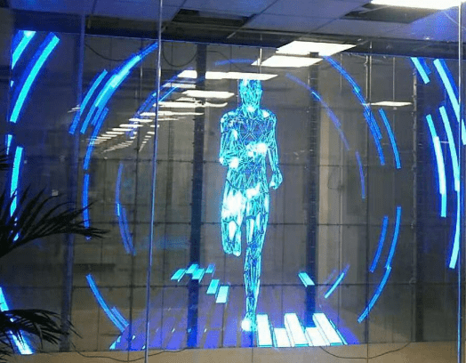 新型透明led显示屏让玻璃幕墙大楼变成建筑媒体