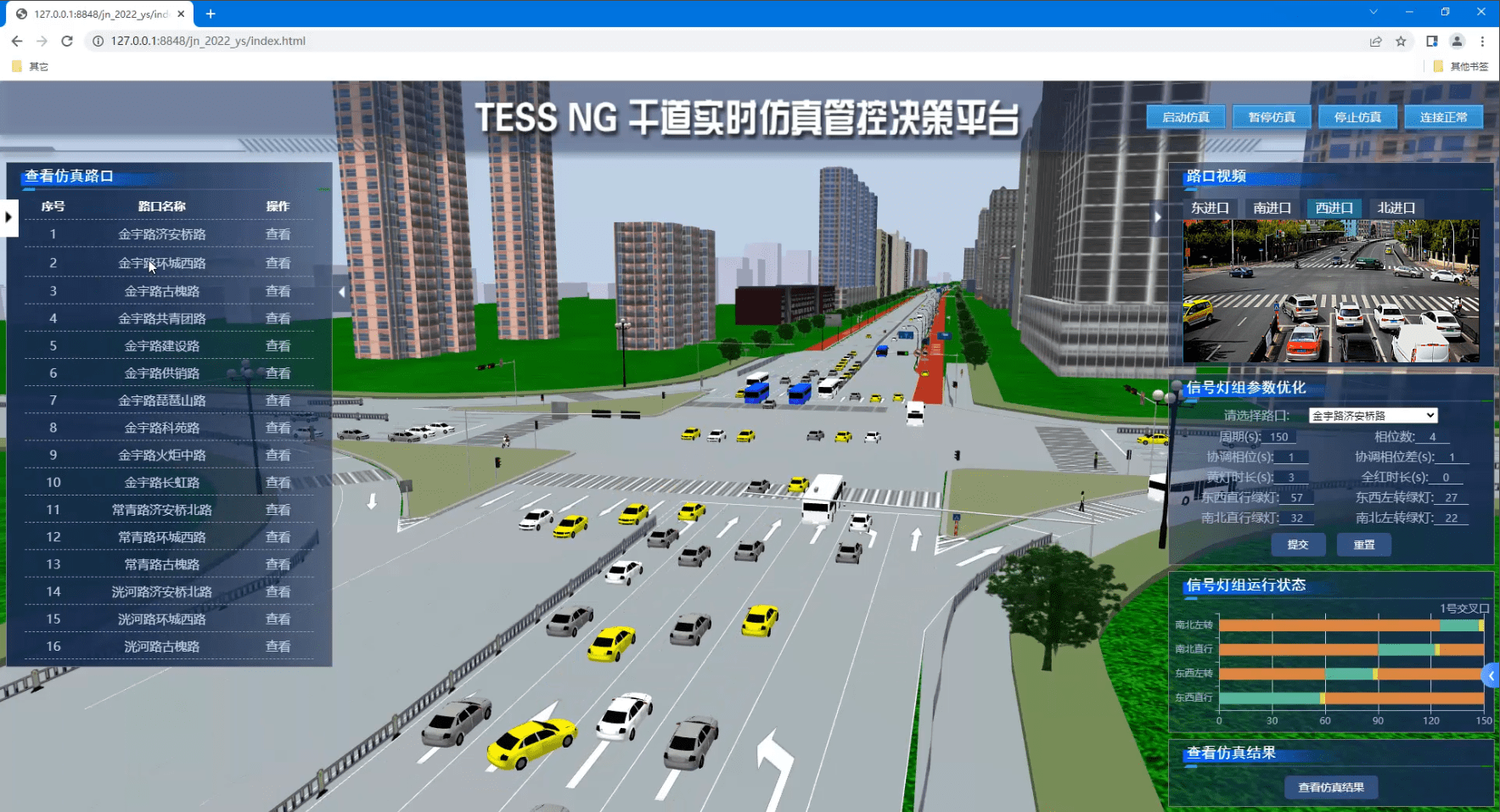 tessng干道实时微观仿真管控决策平台