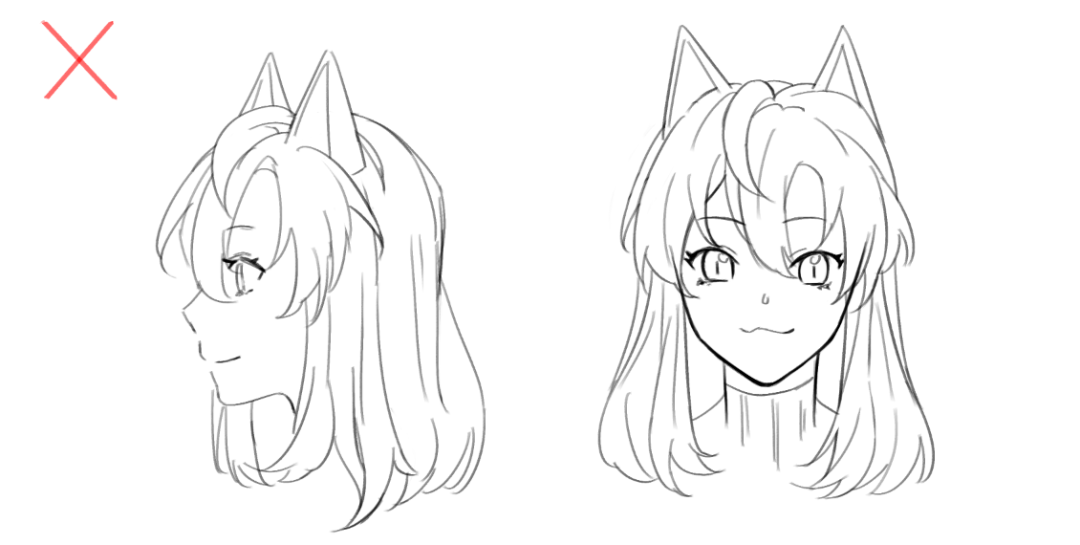 几个画猫耳朵的小技巧_三角形_情绪_画法