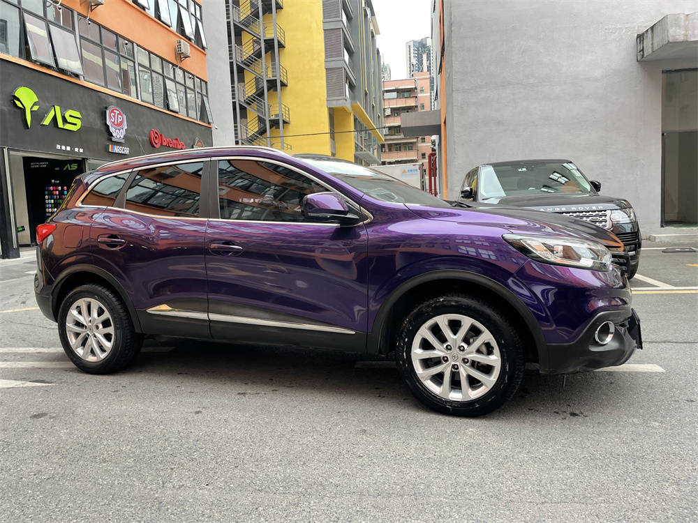 深圳汽车贴膜雷诺科雷嘉贴膜改色金属紫