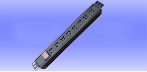 鑫盛智达8位10a新国标带双断开关pdu机柜插座