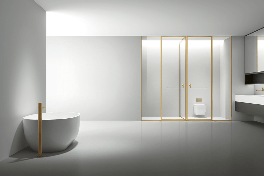 从外观上我们可以看出,整个淋浴房外面是看不到任何一颗螺丝的,从而