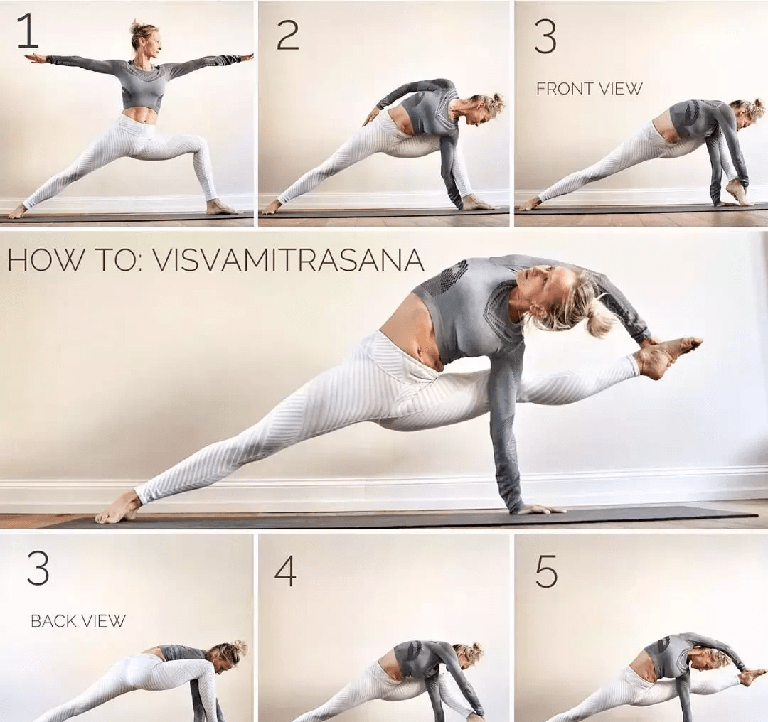 天堂鸟式61 这个体式需要手臂力量,核心力量,身体的平衡5.