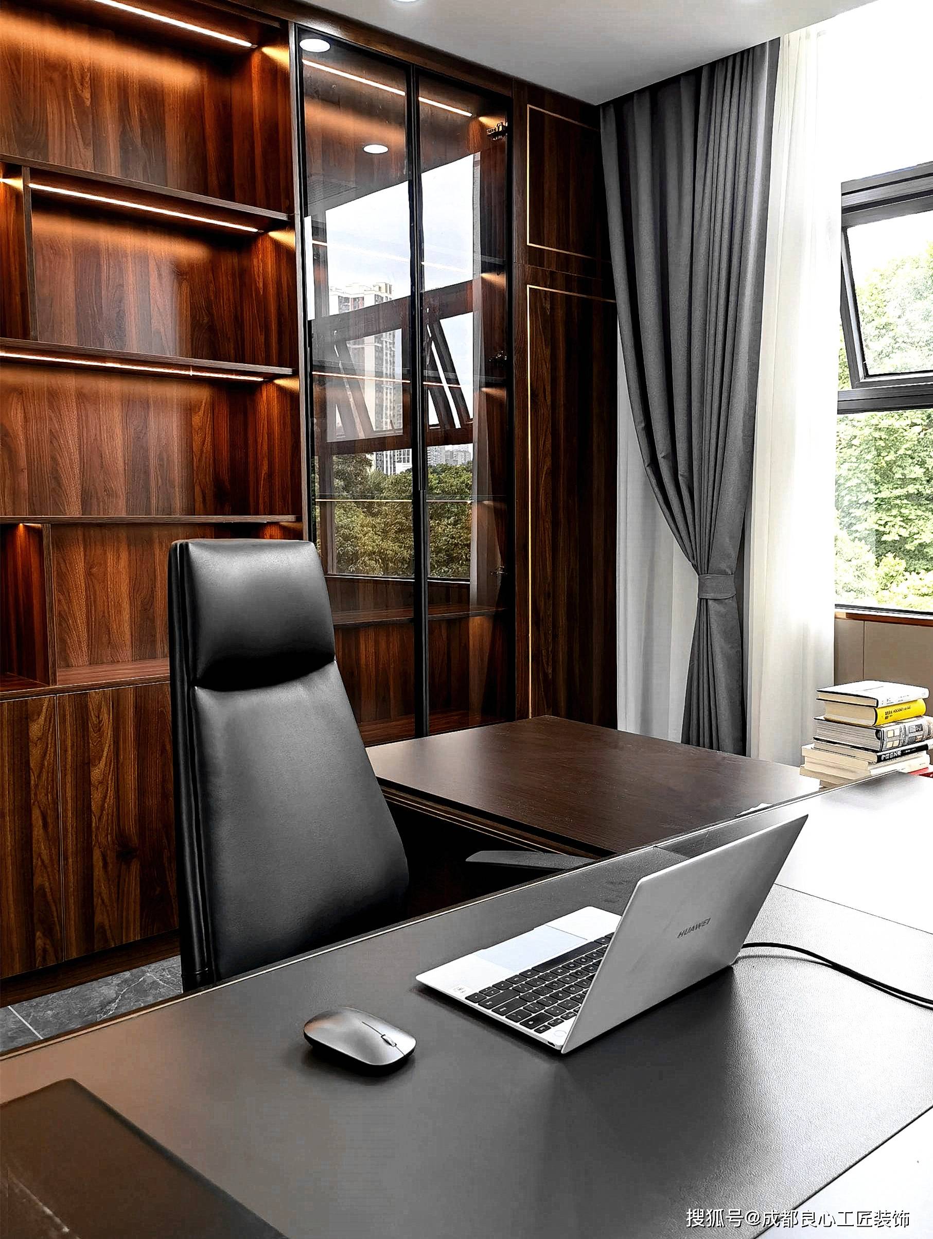 良心工匠 | ceo办公室 新中式东方禅意_空间_装饰_成都