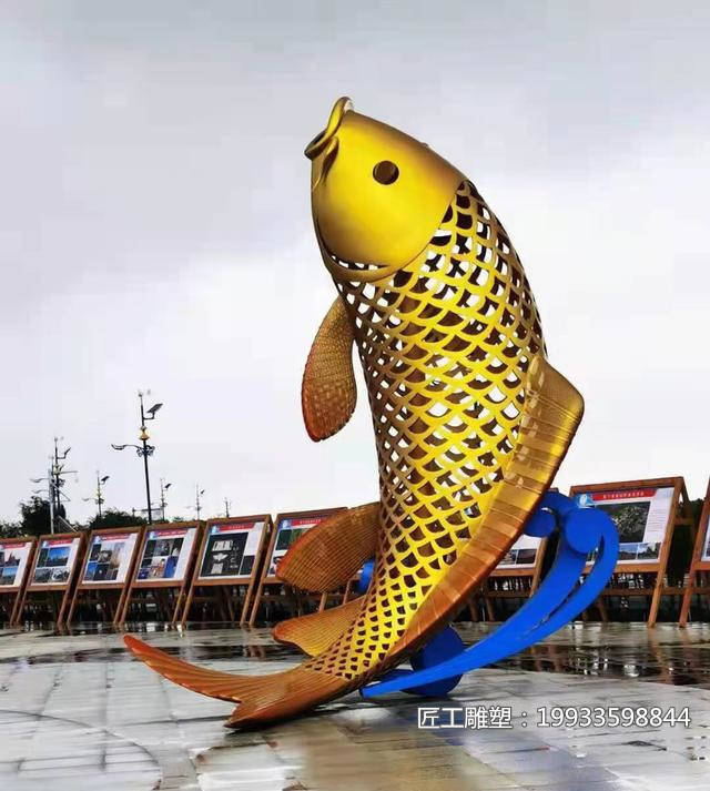 不锈钢鲤鱼雕塑 镂空鲤鱼雕塑_城市广场_鱼群_吉祥