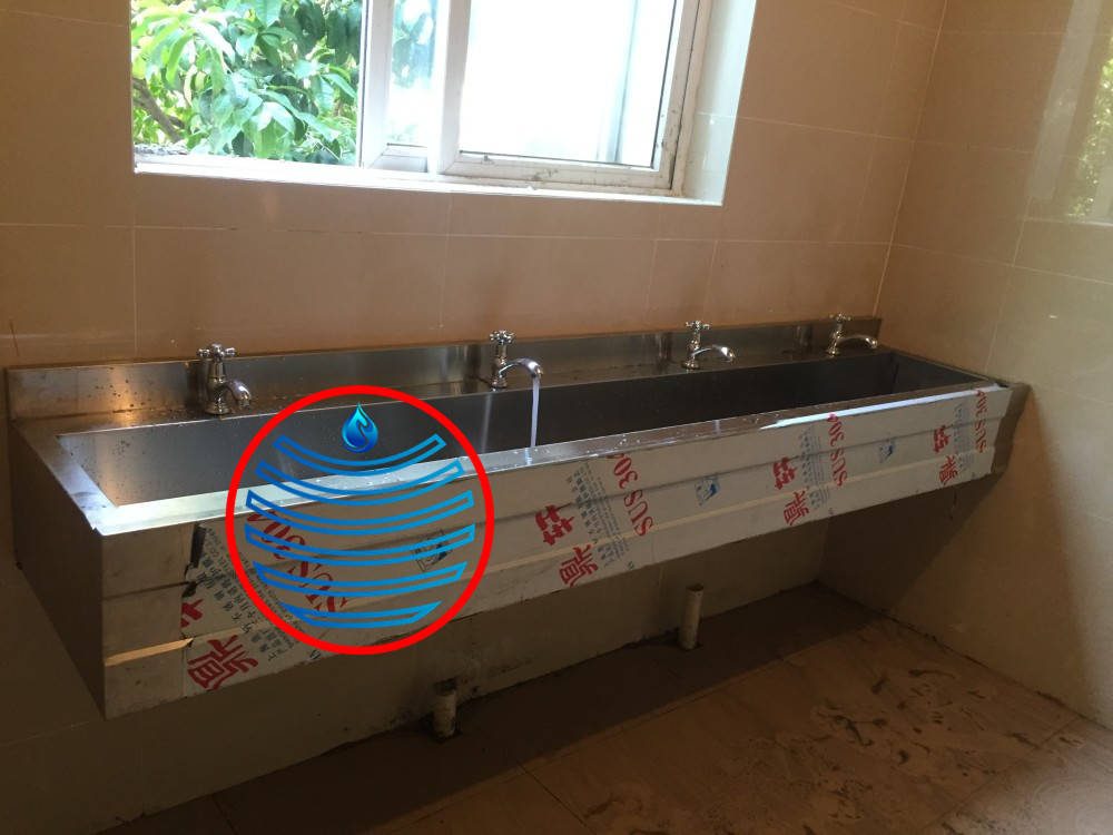 山东临沂小学不锈钢小便池洗手槽使节水效果