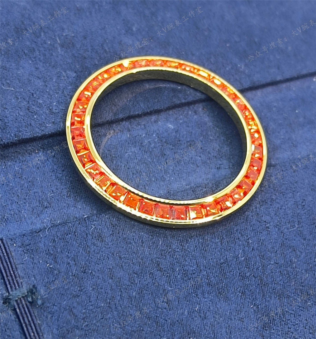 贝母迪通拿改装后镶钻隐藏款腕表，116578橙宝迪通拿，圈口镶橙色宝石！