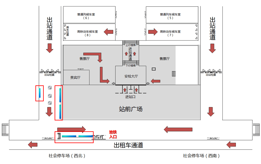 郑州高铁站内部地图图片