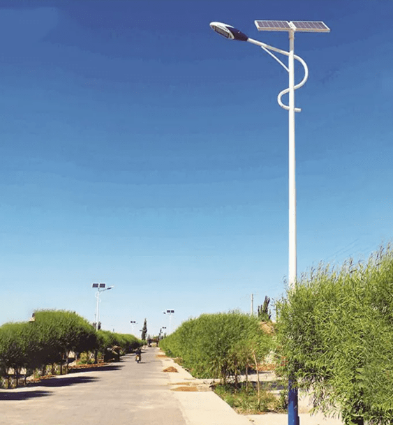 成都华焱新农村太阳能路灯款式_单臂_海螺_民族