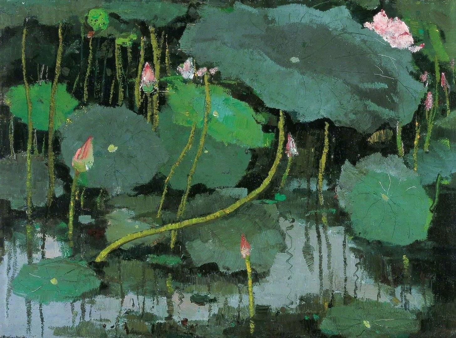 荷 吴冠中作品欣赏-搜狐大视野-搜狐新闻