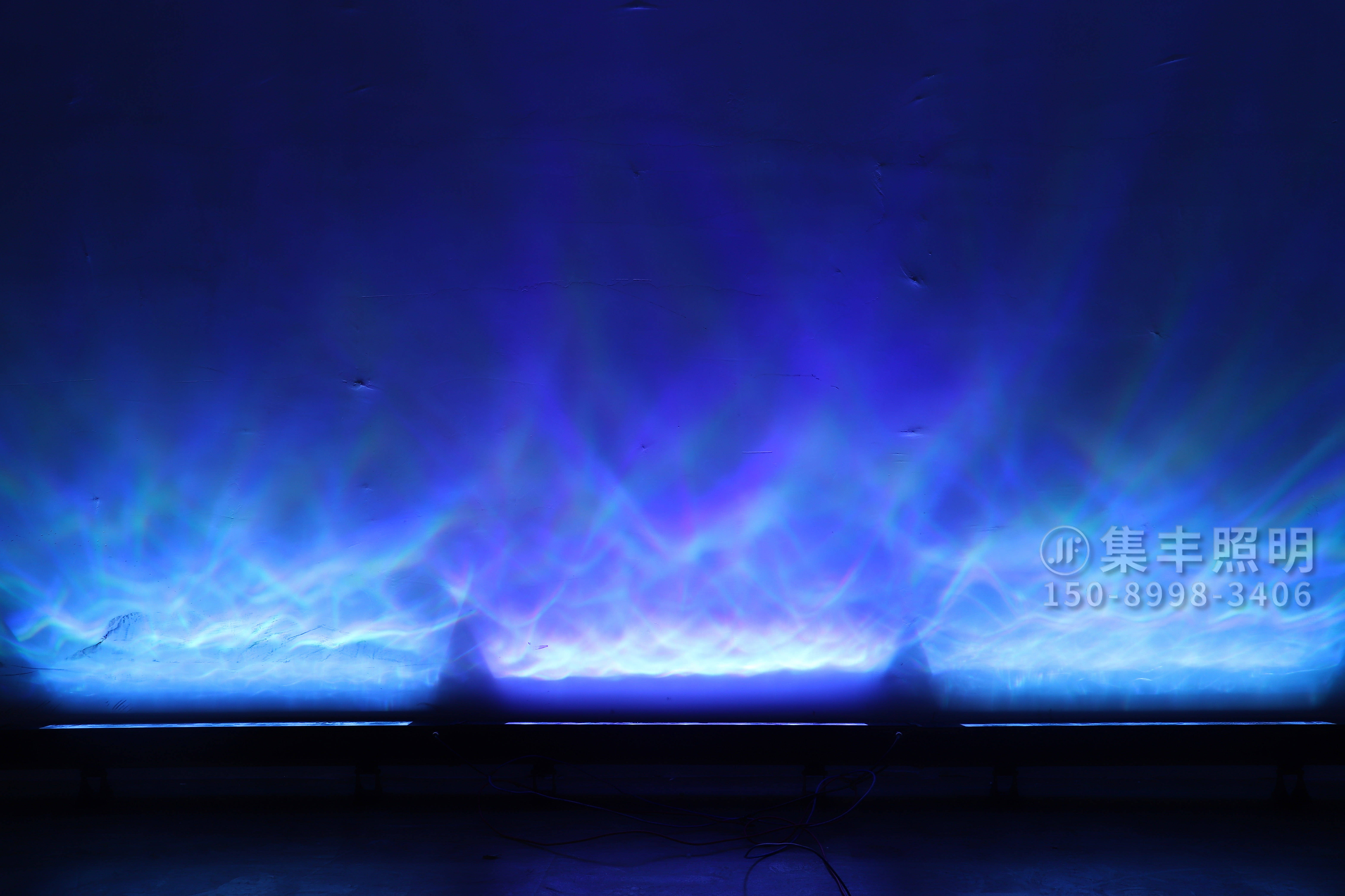 户外防水水纹灯,一河两岸亮化工程水波纹洗墙灯_桥梁_效果_漂亮