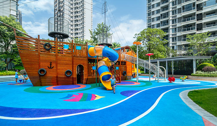 陕西康攀游乐设施厂家户外儿童乐园设备定制流程:客户提供场地cad图纸